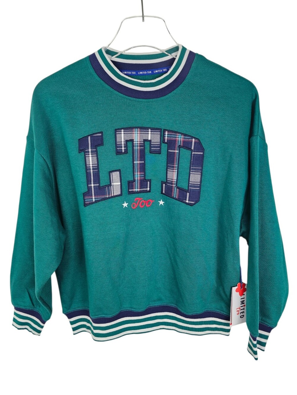 Limited Too Logo Embroidered Girl's Sweatshirt NWT